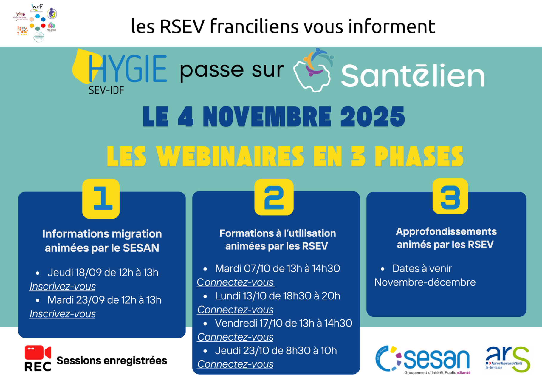 Webinaires étapes RSEV-IDF